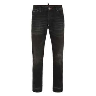 Philipp Plein Heren, Jeans, Zwart, Maat: W34 Katoen