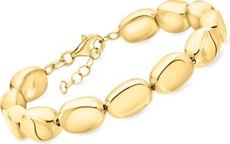 Ross-Simons Italian 18kt Gold Over Sterling Nugget Bracelet