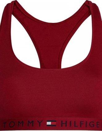 Tommy Hilfiger Womens Original Cotton Bralette, Rhubarb - Red - Size: 10/8/10