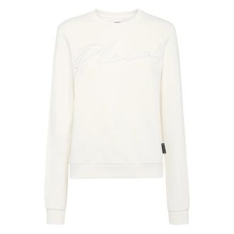 Philipp Plein Signature Sweatshirt - Dames - Sweatshirts - Beige - XS - Katoen - Hoodies & sweatvesten