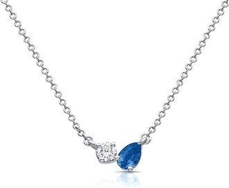 Sabrina Designs 14K 0.30 Ct. Tw. Diamond & Sapphire Necklace