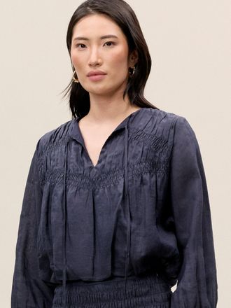 Rebecca Taylor Anya Ramie Blouse