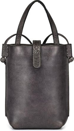 OLD TREND Wishbone Genuine Leather Structured Convertible Crossbody in Grey at Nordstrom