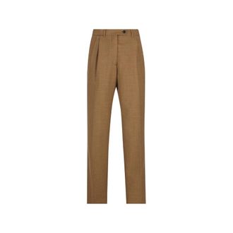 Prada Pleated Virgin-wool Trousers