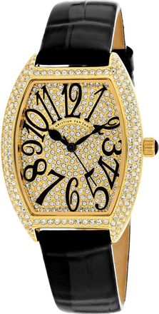 Christian Van Sant Womens Elegant Gold tone Tonneau 41mm
