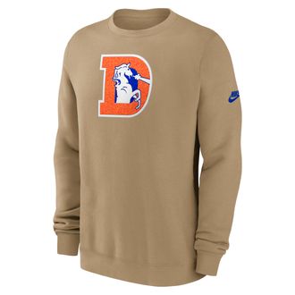 Nike Denver Broncos Swing Pass Rewind Club Nike Mens NFL Pullover Crew in Brown | NKPU0DD68WV-LDC