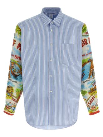 Comme Des Garçons Patterned Sleeve Shirt