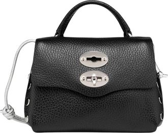 Zanellato Postina Baby Daily Night - Dames - Handtassen - Zwart - ONE Size - Leer - Tassen