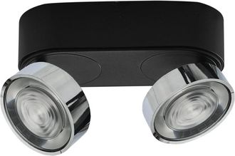 Rossini Illuminazione Applique/plafoniera Led Serie Hole 13w 3000k Cri90 Nero/cromo - Illuminazione Interni Alta Efficienza - Rossini Illuminazione