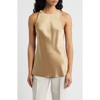 Reformation Saskia Silk Tank Top in Riesling at Nordstrom, Size 10