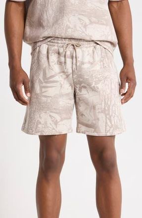Fleece Factory Tonal Leaves Drawstring Shorts at Nordstrom Rack, Size X-Large