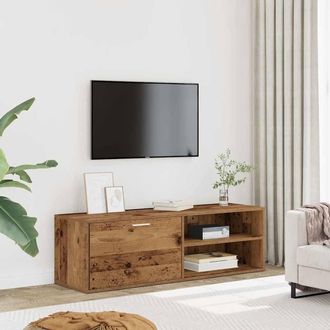 Berkfield Home TV Cabinet Old Wood 120x34x37 cm Engineered Wood in Brown | Size: 120 x 34 x 37 cm