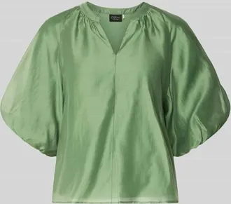 s.Oliver Black Label Loose Fit Blusenshirt aus Lyocell-Mix in Gruen, Gr&ouml;&szlig;e 34