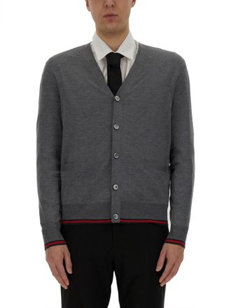 Gucci Grey V-Neck Cardigan