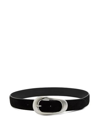 Anderson's oval-buckle suede belt - Nero