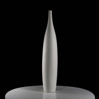OEM Jarr&oacute;n Decorativo De Suelo Alto De Cer&aacute;mica Blanca Sevilla - 70 Cm