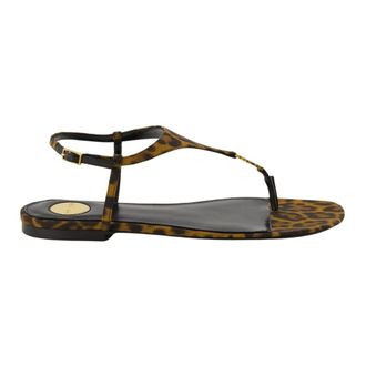 Saint Laurent Flat Sandals, female, Brown, Size: 8 1/2 US Sandales Cassandra