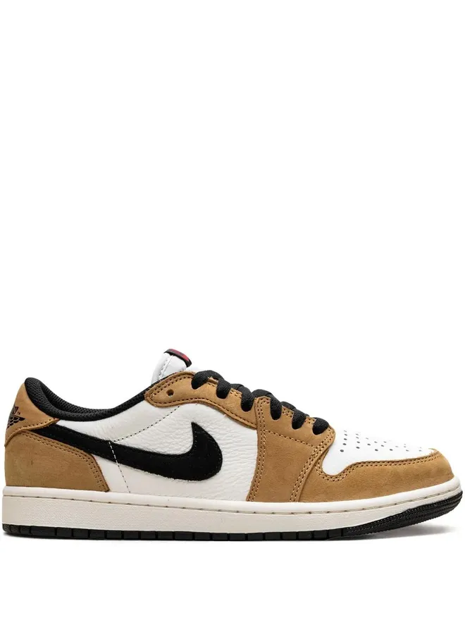 Air Jordan 1 Retro Low OG Rookie Of The Year - Sail/Black/Golden Harvest/Gym Red sneakers - men - Rubber/Calf Leather/Fabric/Calf Suede
