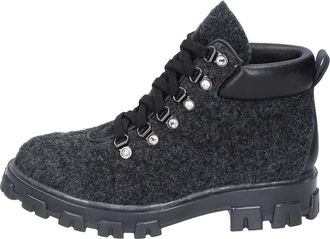 Stokton Textiel Enkellaarzen voor Vrouwen - Dames - Veterlaarzen - Zwart - 37 EU - Schoenen
