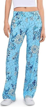 Lilly Pulitzer Bal Harbour Stretch Palazzo Womens Dress Pants Bellevue Blue Breakers Beach Engineered Pant : XXS 32, Spandex/Viscose