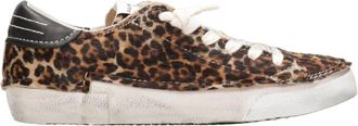 Philippe Model Paris X Spotted Sneaker - Dames - Sneakers - Bruin - 36 EU - Leer - Schoenen
