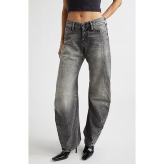 Acne Studios 2006 Gothik Barrel Leg Jeans in Washed Black at Nordstrom, Size 27 30