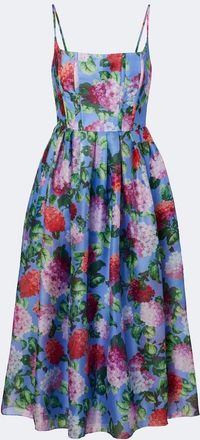 Carolina Herrera Floral silk cr&ecirc;pe cocktail dress