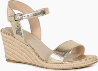 Tamaris Tamaris Womens Sweet Pea Womens Wedge Heel Sandals - Gold - Size: 3