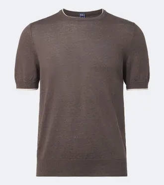 Fedeli Knitted linen and cotton sweater