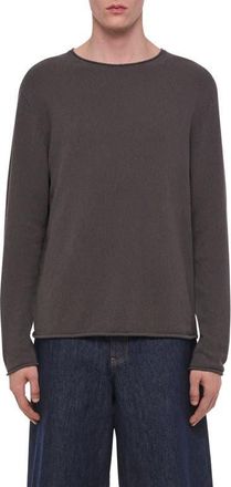 Helmut Lang Long Sleeve Textured T-Shirt in Gravel at Nordstrom, Size X-Large