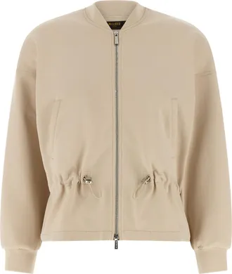 Moorer Beige Cotton Womens Sweatshirt