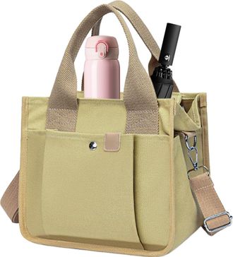 Generic Canvas Tote Bag For Women, Handbag Shopping With Handle - Shoulder Strap | For Women Office School Outdoor Travel Picnic Shuttle Shopping, khaki, Se r