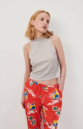 American Vintage Ruzy Tank Top In Light Grey