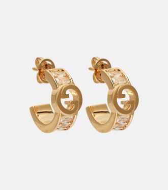 Gucci Gucci Blondie embellished hoop earrings