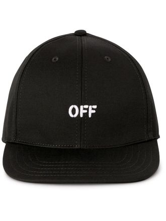 Off-white Off Stamp Drill baseball cap - men - Cotton - L - Black