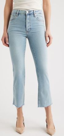 Frame Denim The Reboot High Waist Crop Flare Jeans in Tribute Raw Fray at Nordstrom, Size 31