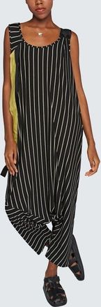 Luukaa D'Celli Zara Striped Viscose Jersey Jumpsuit in Black at Nordstrom, Size 16
