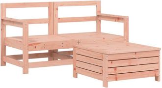 vidaXL Juego De Sof&aacute;s De Jard&iacute;n 3 Pzas Madera Maciza De Abeto Douglas Vidaxl