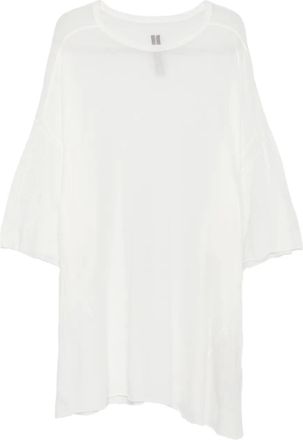 Rick Owens T-shirt con orlo a taglio vivo - Bianco
