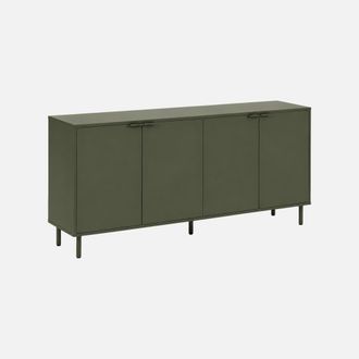 Sweeek Aparador De Madera Y Metal Con 4 Puertas, 160cm