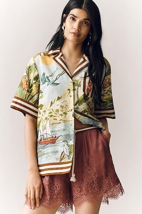 Alemais Toucan Tango Linen Buttondown Shirt