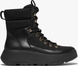 FitFlop Fitflop F-MODE Womens Ankle Boots Black Leather - Size UK 7