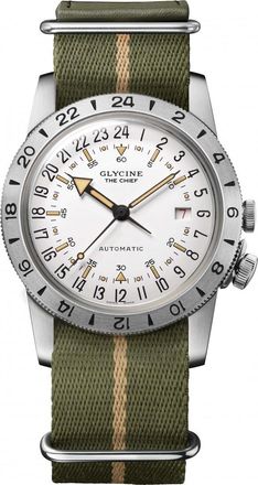 Glycine GL0475 Mens Airman Vintage Watch - Silver - One Size