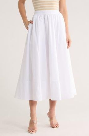 Elie Tahari Solid Pull-On Maxi Skirt in White at Nordstrom Rack, Size X-Small