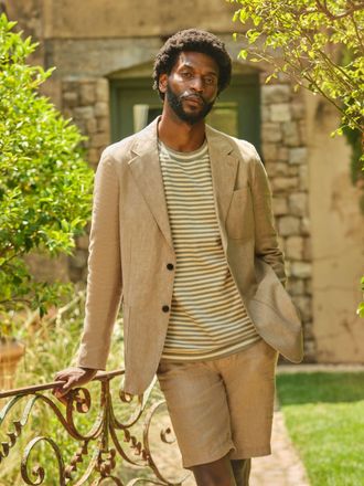 Fat Face FatFace Bosbury Natural Linen Blazer