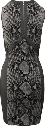 Diane Von Fürstenberg Diane Von Furstenberg Snake Print Dress in Grey Rayon