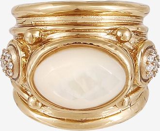 Gas Bijoux Goldener Ring mit Cabochons Simone