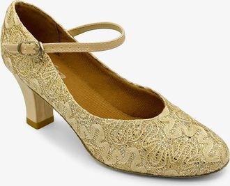 S&oacute; Dan&ccedil;a Womens Rosalina Closed Toe Ballroom Shoe In Spark Gold