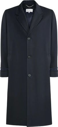 Maison Margiela button-front coat - men - Virgin Wool - 42 - Blue