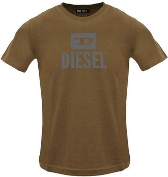 Diesel Heren Monotone Logo T-Shirt (Bruin)